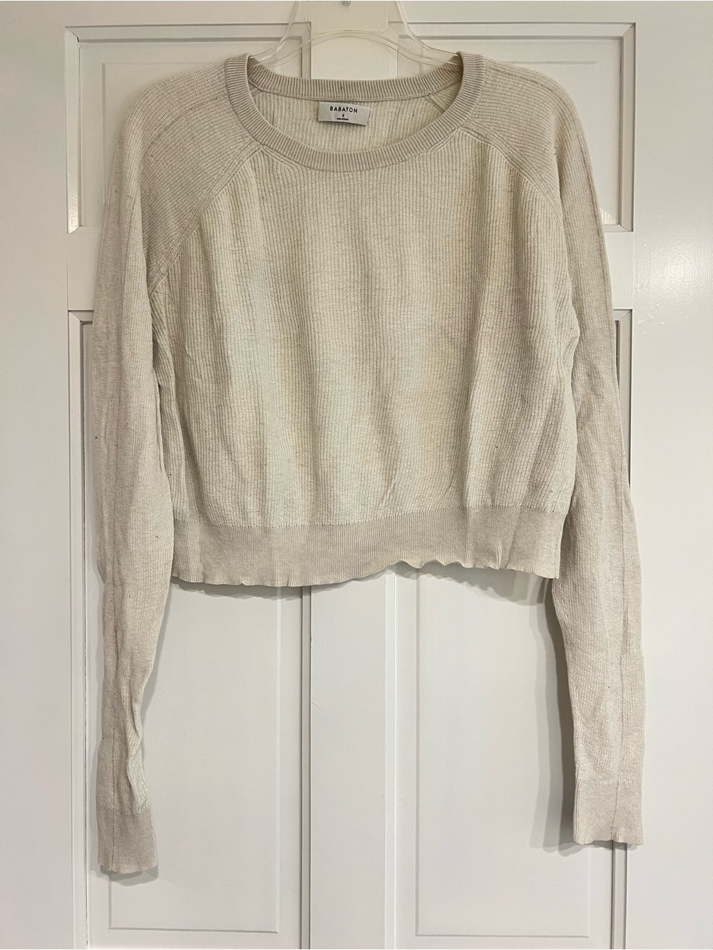 Aritzia Babaton Cotton Cashmere Crop Sweater